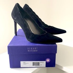Stuart Weitzman Heist Pump in Black Suede